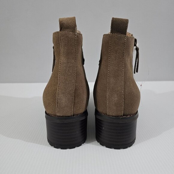 Blondo Samara Ankle Bootie Womens 9.5 Dark Taupe Brown Suede Waterproof Fall NEW - Picture 7 of 12